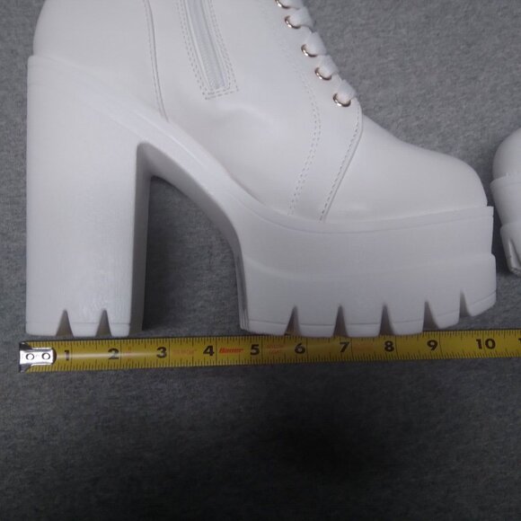 white platform chunk heel boots size 37 - Picture 13 of 15
